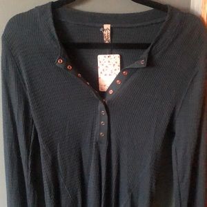 Free People jersey knit long sleeve top